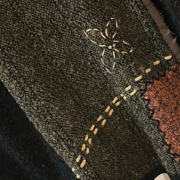 Curio Wool Blend Boho Long Cardigan SZ Large - Picture 6 of 11